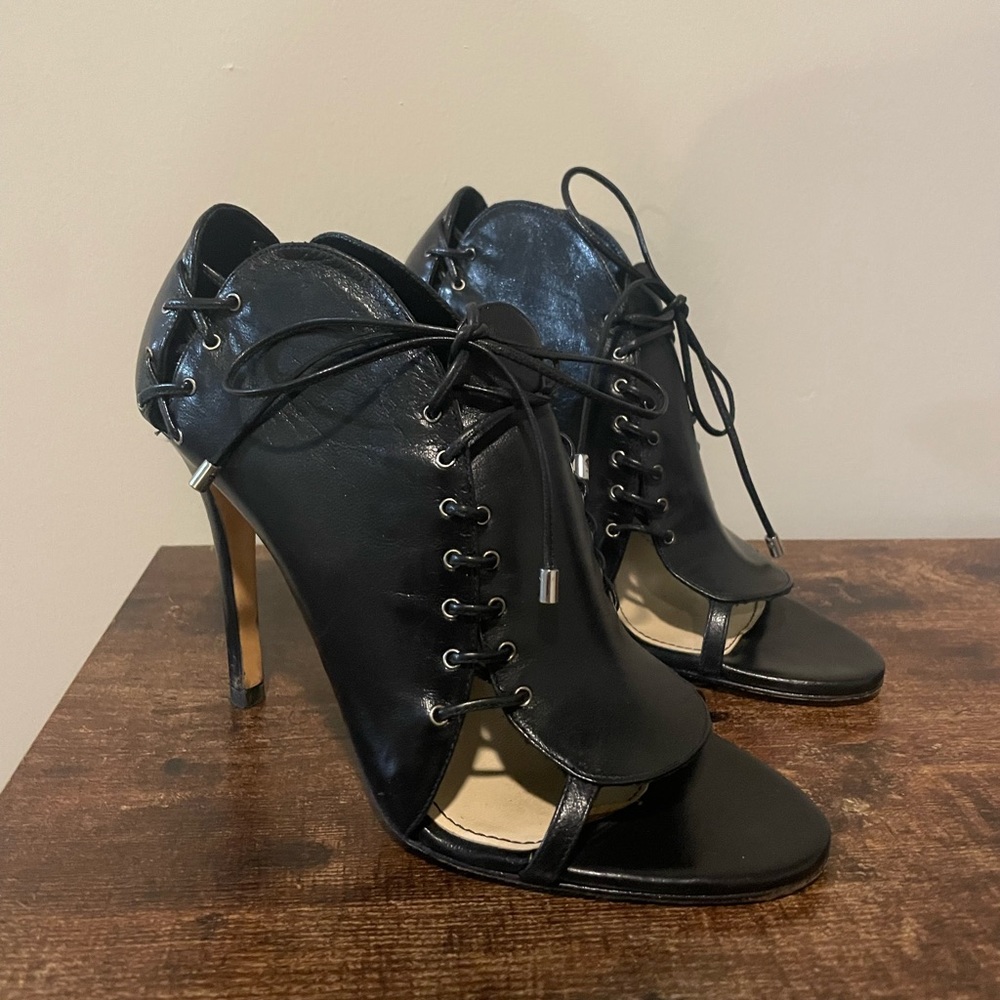 Camilla Skovgaard, London black lace up heels